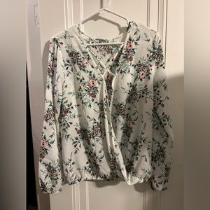 Floral business casual long sleeve